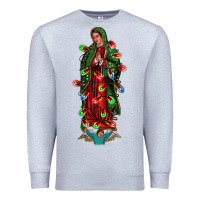 Heather Grey our lady of Guadalupe Christmas Premium Sweatshirt - Jasminsmagicworld