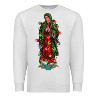 Oatmeal Heather our lady of Guadalupe Christmas Premium Sweatshirt - Jasminsmagicworld