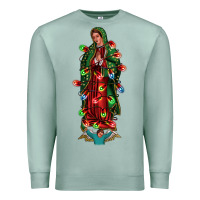 Seafoam our lady of Guadalupe Christmas Premium Sweatshirt - Jasminsmagicworld