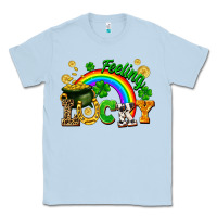 Dusty Blue feeling lucky Classic Tee - FaDigitalArtStudio