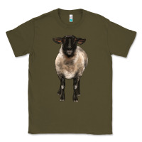 Army Green suffolk ewe front Classic Tee - BarkalooDesign