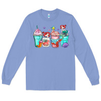 Colony Blue ariel coffee cups Long Sleeve Tee - Zillion Design Studio