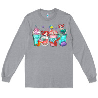 Heather Grey ariel coffee cups Long Sleeve Tee - Zillion Design Studio