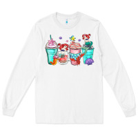 White ariel coffee cups Long Sleeve Tee - Zillion Design Studio