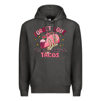 Charcoal Heather forget love id rather fall into tacos Premium Hoodie - MaliasSmallBusiness