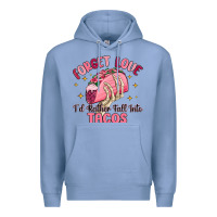Colony Blue forget love id rather fall into tacos Premium Hoodie - MaliasSmallBusiness