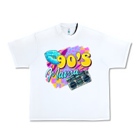White 90's mama Urban Heavy Tee - Zillion Design Studio