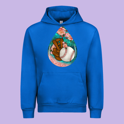 Baseball And Western Roses Teardrop  3 Urban Hoodie Designed By Bundleandbundleshop