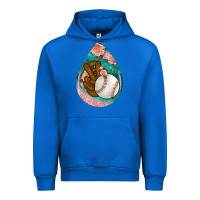 Cobalt baseball and western roses teardrop  3 Urban Hoodie - BundleAndBundleShop