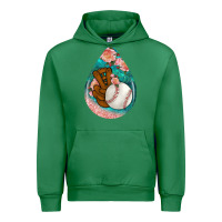 Emerald baseball and western roses teardrop  3 Urban Hoodie - BundleAndBundleShop