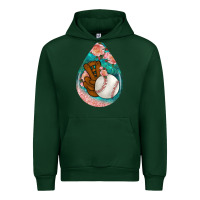Forest Green baseball and western roses teardrop  3 Urban Hoodie - BundleAndBundleShop