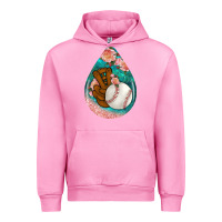 Fuchsia Pink baseball and western roses teardrop  3 Urban Hoodie - BundleAndBundleShop