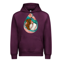 Mauve Wine baseball and western roses teardrop  3 Urban Hoodie - BundleAndBundleShop