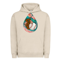 Pigment French Oak baseball and western roses teardrop  3 Urban Hoodie - BundleAndBundleShop