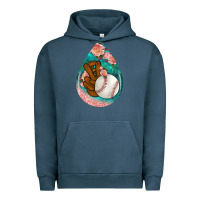 Pigment Midnight Navy baseball and western roses teardrop  3 Urban Hoodie - BundleAndBundleShop