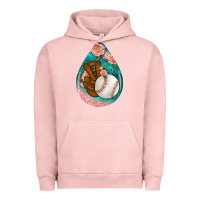 Pigment Salmon baseball and western roses teardrop  3 Urban Hoodie - BundleAndBundleShop