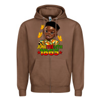 Chestnut juneteenth 1865 black boy Zipper Hoodie - HRA Design Shop