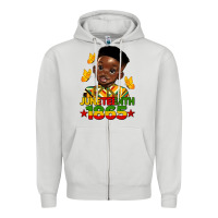 Dove Grey juneteenth 1865 black boy Zipper Hoodie - HRA Design Shop