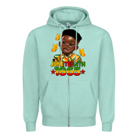 Seafoam juneteenth 1865 black boy Zipper Hoodie - HRA Design Shop