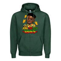 Sports Green juneteenth 1865 black boy Zipper Hoodie - HRA Design Shop