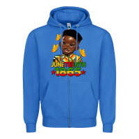 True Royal juneteenth 1865 black boy Zipper Hoodie - HRA Design Shop