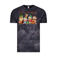 Cloud Black merry christmas gingerbread coffee cups Vintage Tee - Zillion Design Studio