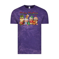 Cloud Purple merry christmas gingerbread coffee cups Vintage Tee - Zillion Design Studio