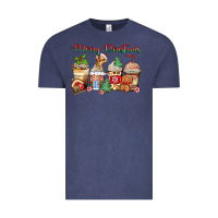 Vintage Denim merry christmas gingerbread coffee cups Vintage Tee - Zillion Design Studio