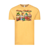 Vintage Mustard merry christmas gingerbread coffee cups Vintage Tee - Zillion Design Studio