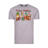 Vintage Zinc merry christmas gingerbread coffee cups Vintage Tee - Zillion Design Studio