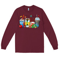Burgundy math teacher coffee cups Long Sleeve Tee - Zillion Design Studio