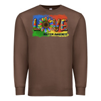 Chestnut sunflower love autism awareness Premium Sweatshirt - BarkalooDesign