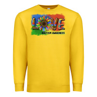 Lemon sunflower love autism awareness Premium Sweatshirt - BarkalooDesign