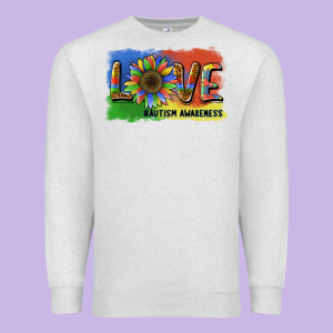 Sunflower Love Autism Awareness Premium Sweatshirt Designed By Barkaloodesign
