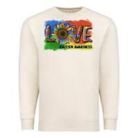 Sandshell sunflower love autism awareness Premium Sweatshirt - BarkalooDesign