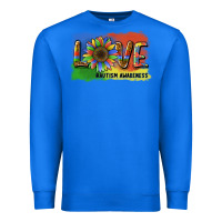 True Royal sunflower love autism awareness Premium Sweatshirt - BarkalooDesign