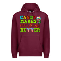 Burgundy candy makes everything better Premium Hoodie - AdoDesignShop