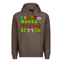 Coffee candy makes everything better Premium Hoodie - AdoDesignShop