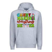 Heather Grey candy makes everything better Premium Hoodie - AdoDesignShop