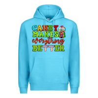 Ocean Blue candy makes everything better Premium Hoodie - AdoDesignShop