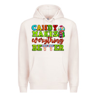 Pale Pink candy makes everything better Premium Hoodie - AdoDesignShop