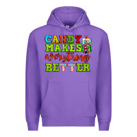 Purple candy makes everything better Premium Hoodie - AdoDesignShop
