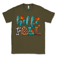 Army Green hello fall Classic Tee - HRA Design Shop