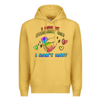 Antique Gold i may be straight pride day Premium Hoodie - MaliasSmallBusiness