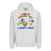 Dove Grey i may be straight pride day Premium Hoodie - MaliasSmallBusiness