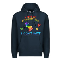 Navy i may be straight pride day Premium Hoodie - MaliasSmallBusiness