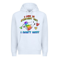 White i may be straight pride day Premium Hoodie - MaliasSmallBusiness