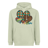 Matcha autism hearts leopard cowhide Heavyweight Hoodie - Artiststas