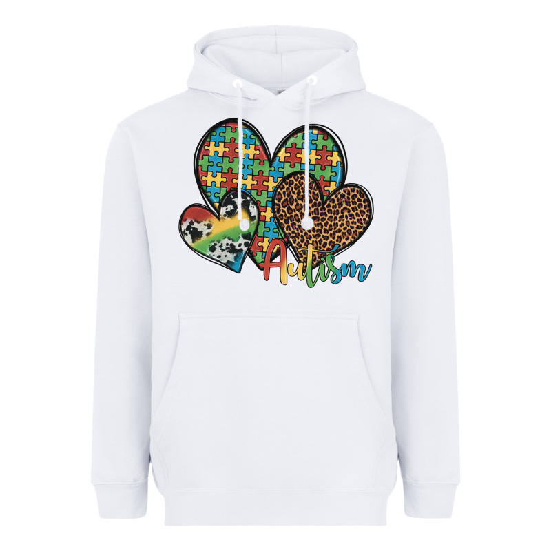 Autism Hearts Leopard Cowhide Heavyweight Hoodie by Artiststas | Teevron