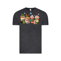 Vintage Black christmas tree cake  coffee cups Vintage Tee - Zillion Design Studio